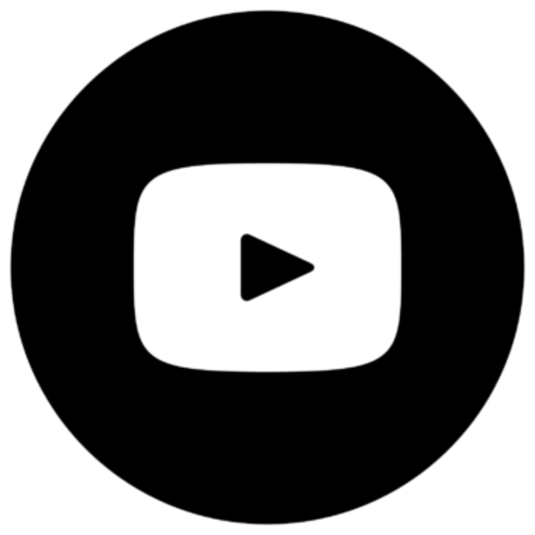 Schwarzer Kreis mit weißem Play-Button in der Mitte.